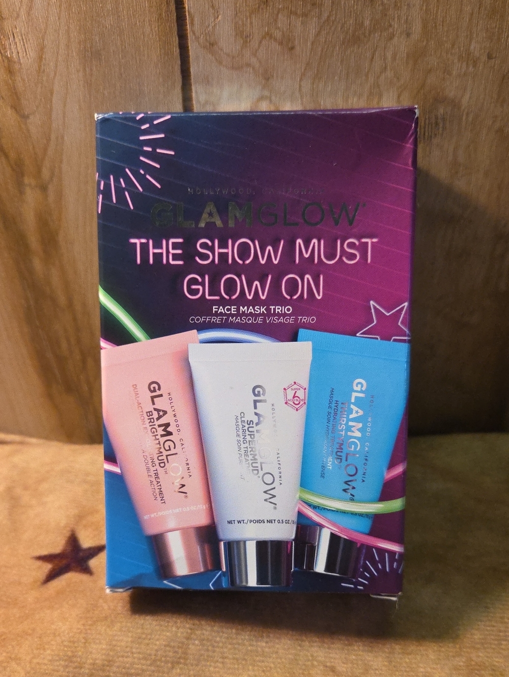 GLAMGLOW Face Mask Trio – Pink, White, Blue